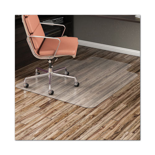 Economat All Day Use Chair Mat For Hard Floors, 45 X 53, Wide Lipped, Clear