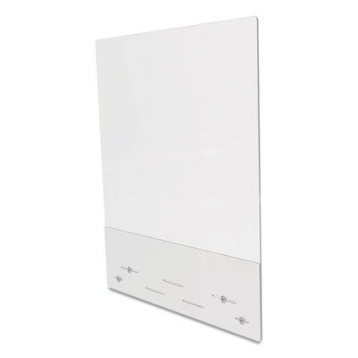 Mounting Safety Barrier With Pass Thru, 31.5" X 38", Polycarbonate, Clear, 2/carton