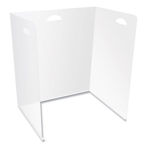 Lightweight Desktop Barriers, 22 X 16 X 24, Polypropylene, Clear, 10/carton