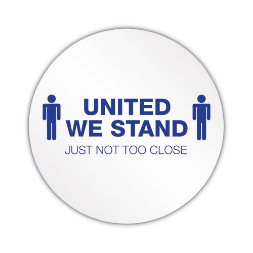 Personal Spacing Discs, United We Stand, 20" Dia, White/blue, 50/carton