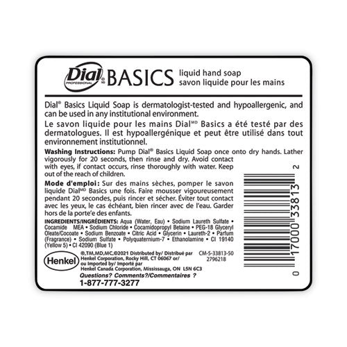 Basics Mp Free Liquid Hand Soap, Unscented, 16 Oz Pump Bottle, 12/carton