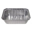 Aluminum Closeable Containers, 1.5 Lb Deep Oblong, 7.06 X 5.13 X 1.93, Silver, 500/carton