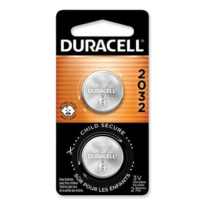 Lithium Coin Batteries With Bitterant, 2032, 2/pack