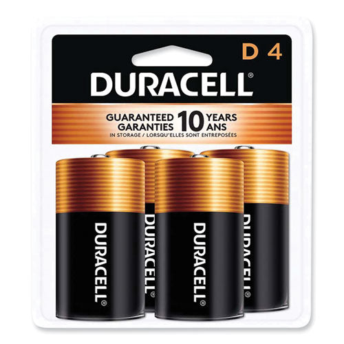 Coppertop Alkaline D Batteries, 4/pack