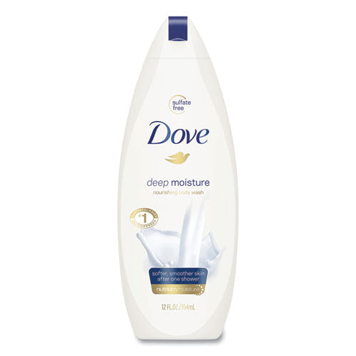 Dove Body Wash Deep Moisture, 12 Oz Bottle, 6/carton