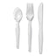 Cutlery Keeper Tray With Clear Plastic Utensils: 60 Forks, 60 Knives, 60 Spoons