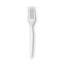 Plastic Cutlery, Heavyweight Forks, White, 1,000/carton
