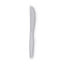 Plastic Cutlery, Heavy Mediumweight Knives, White, 1,000/carton