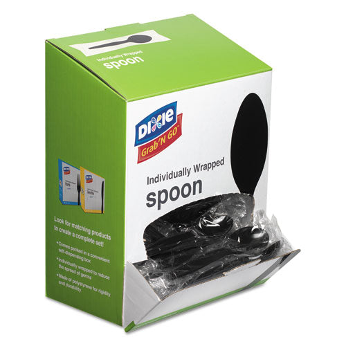 Grab’n Go Wrapped Cutlery, Knives, Black, 90/box