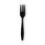 Individually Wrapped Heavyweight Forks, Polypropylene, Black, 1,000/carton
