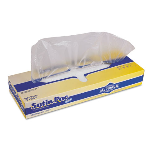 Satin-pac High Density Polyethylene Film Sheets, 8 X 10.75, 1,000/pack, 10 Packs/carton