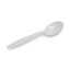 Plastic Cutlery, Heavyweight Soup Spoons, White, 100/box