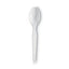 Plastic Cutlery, Heavyweight Teaspoons, White, 100/box