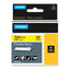 Rhino Flexible Nylon Industrial Label Tape, 0.75" X 11.5 Ft, White/black Print