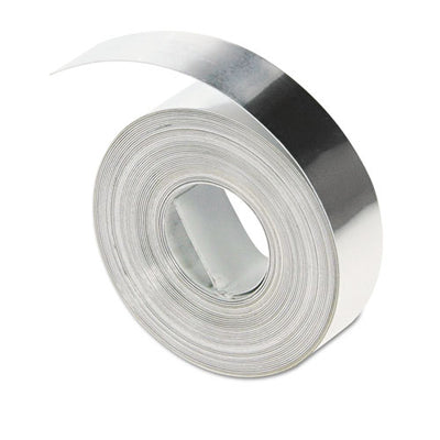 Rhino Metal Label Non-adhesive Tape, 0.5" X 16 Ft, Aluminum