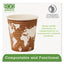 World Art Renewable And Compostable Hot Cups, 10 Oz, 50/pack, 20 Packs/carton