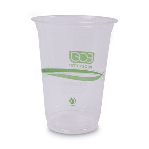 Greenstripe Renewable And Compostable Cold Cups Convenience Pack, Clear, 16 Oz, 50/pack