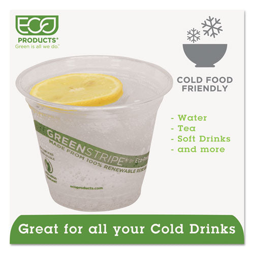 Greenstripe Renewable And Compostable Cold Cups, 9 Oz, Clear, 50/pack, 20 Packs/carton