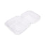 Clear Clamshell Hinged Food Containers, 6 X 6 X 3, Plastic, 80/pack, 3 Packs/carton