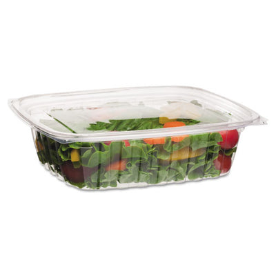 Renewable And Compostable Rectangular Deli Containers, 48 Oz, 8 X 6 X 2, Clear, Plastic, 50/pack, 4 Packs/carton