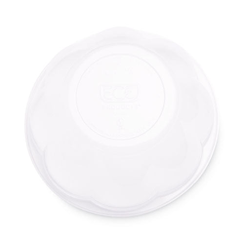 Renewable And Compostable Salad Bowls With Lids, 32 Oz, Clear, Plastic, 50/pack, 3 Packs/carton