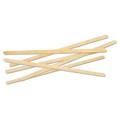 Renewable Wooden Stir Sticks, 7", 1,000/pack, 10 Packs/carton