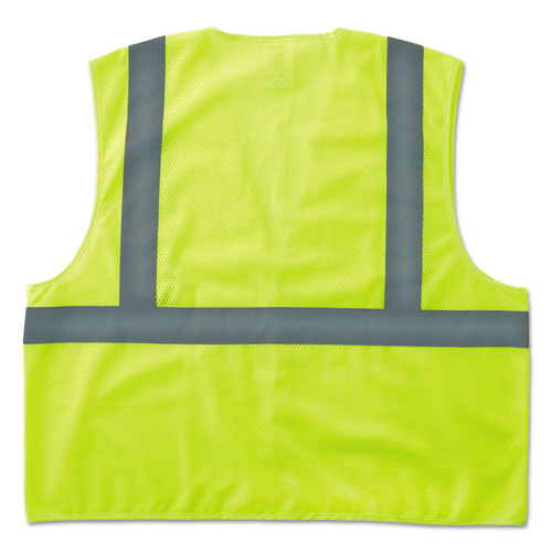 Glowear 8205hl Type R Class 2 Super Econo Mesh Safety Vest, 2x-large To 3x-large, Lime