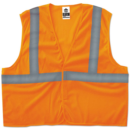 Glowear 8205hl Type R Class 2 Super Econo Mesh Safety Vest, 4x-large To 5x-large, Lime