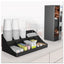 11-compartment Coffee Condiment Organizer, 18.25 X 6.63 X 9.78, Black