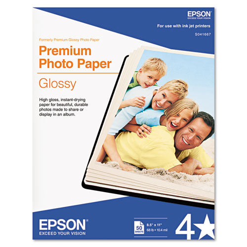 Premium Photo Paper, 10.4 Mil, 5 X 7, High-gloss White, 20/pack