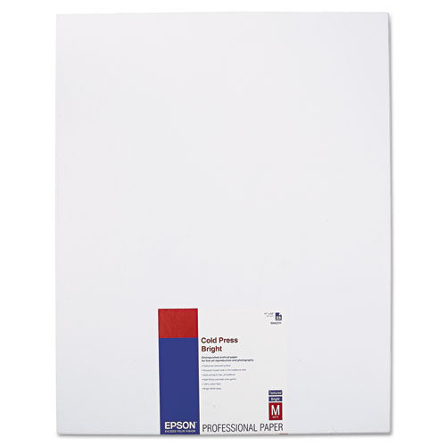 Cold Press Bright Fine Art Paper, 21 Mil, 13 X 19, Textured Matte White, 25/pack