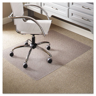 Everlife Light Use Chair Mat For Flat To Low Pile Carpet, Rectangular With Lip, 36 X 48, Clear