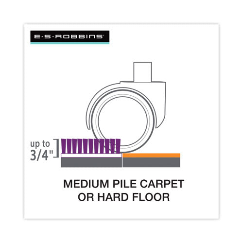 Floor+mate, For Hard Floor To Medium Pile Carpet Up To 0.75", 46 X 48, Black