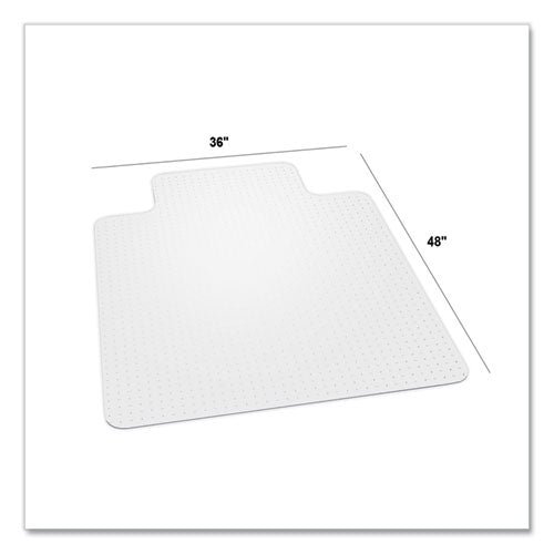 Everlife Chair Mats For Medium Pile Carpet With Lip, 36 X 48, Clear