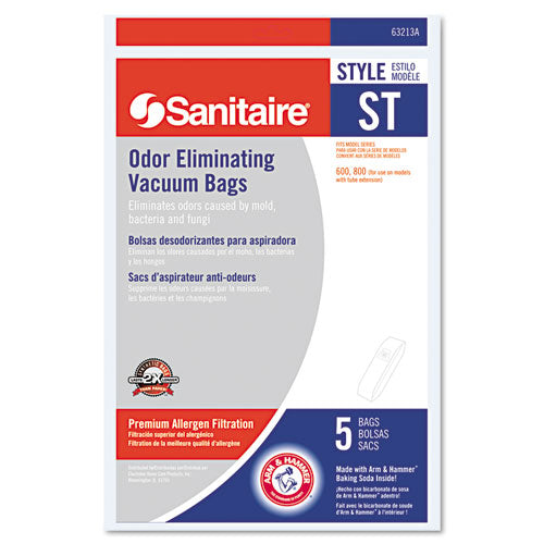 Style St Disposable Vacuum Bags For Sc600 And Sc800 Series, 5 Bags/pack