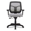 Apollo Mid-back Mesh Chair, 18.1" To 21.7" Seat Height, Silver Seat, Silver Back, Black Base