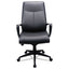 300 Leather High-back Chair, Supports Up To 250 Lb, 19.57" To 22.56" Seat Height, Black