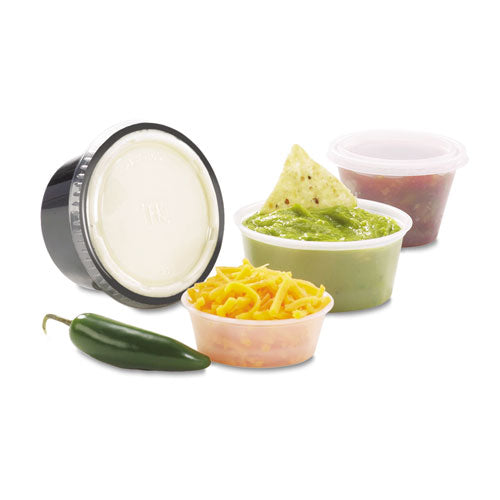 Portion Cups, 2 Oz, Black, 250/sleeve, 10 Sleeves/carton