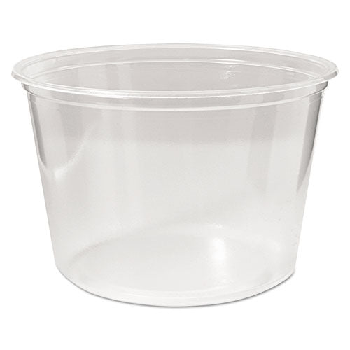 Microwavable Deli Containers, 16 Oz, 4.6  X 3 H, Clear, Plastic, 500/carton