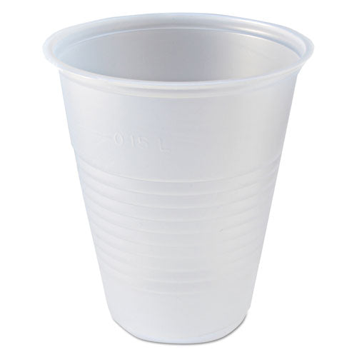 Rk Ribbed Cold Drink Cups, 5 Oz, Clear, 100/bag, 25 Bags/carton