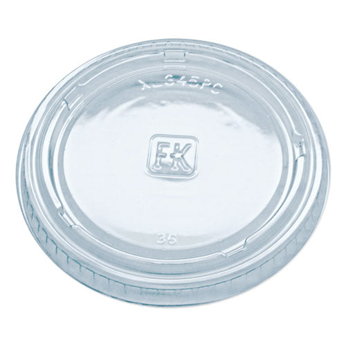 Portion Cup Lids, Fits 3.25 Oz To 5.5 Oz Cups, Clear, 2,500/carton