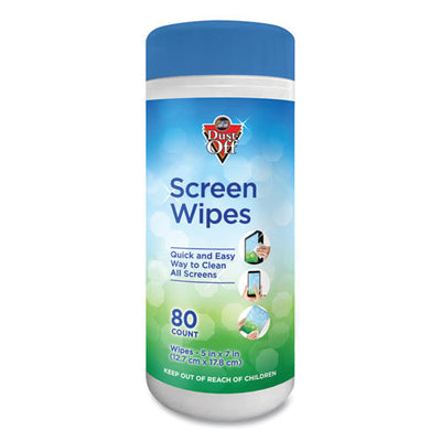 Premoistened Monitor Cleaning Wipes, Cloth, 5 X 7, 80/tub