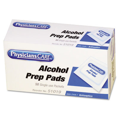 First Aid Alcohol Pads, 50/box