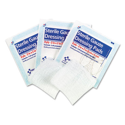 Gauze Pads, Sterile, Assorted, 2 X 2; 3 X 3, 48/box
