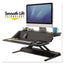 Lotus Sit-stands Workstation, 32.75" X 24.25" X 5.5" To 22.5", Black