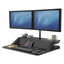 Lotus Sit-stands Workstation, 32.75" X 24.25" X 5.5" To 22.5", Black