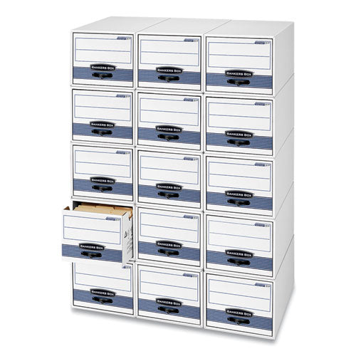 Stor/drawer Steel Plus Extra Space-savings Storage Drawers, Letter Files, 10.5" X 25.25" X 6.5", White/blue, 12/carton