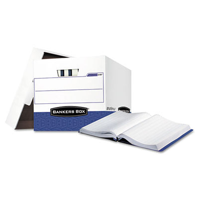 Data-pak Storage Boxes, Letter Files, 13.75" X 17.75" X 13", White/blue, 12/carton