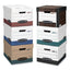 R-kive Heavy-duty Storage Boxes, Letter/legal Files, 12.75" X 16.5" X 10.38", Woodgrain, 12/carton
