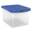 Heavy Duty Plastic File Storage, Letter/legal Files, 14" X 17.38" X 10.5", Clear/blue